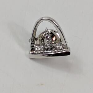 Vtg St. Louis Arch Missouri Capitol Souvenir Lapel Pin Silver Tone .5" Tie Tack